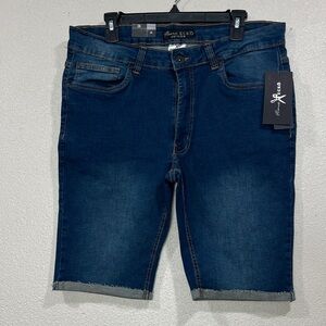 Marc Ecko Cut & Sew Men's Dark Blue Jean Shorts